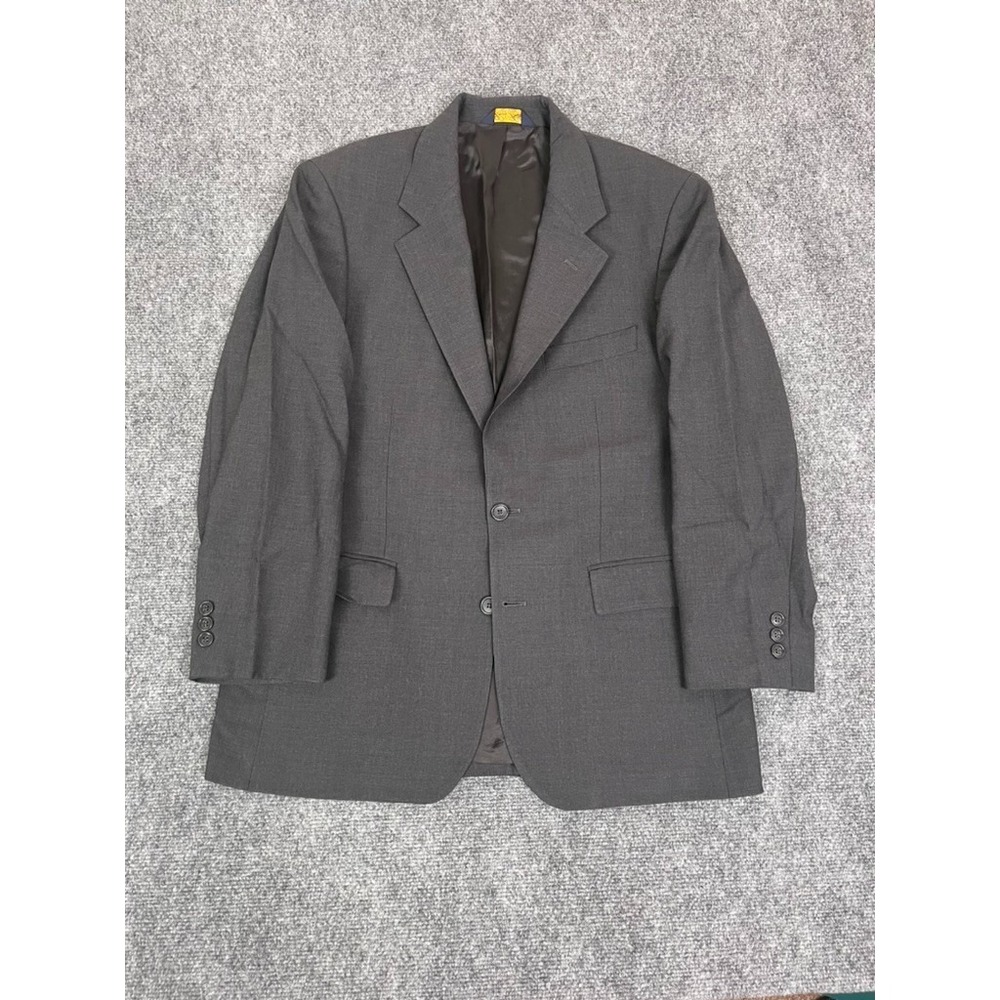 Brooks Brothers Brooksease Blazer Mens‎ Dark Gray Wool Lycra Blazer Size 38 S